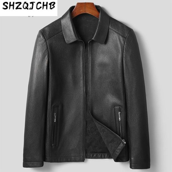 men's leather & faux shzq autumn 2021 goat jacket thin lapel single middle-aged and elderly coat, Black
men's leather & faux shzq autumn 2021 goat jacket thin lapel single middle-aged and elderly coat, Black