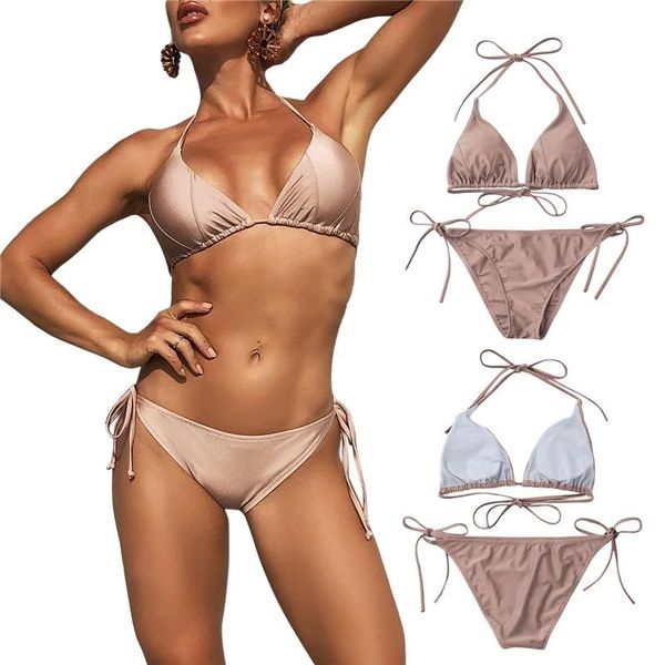 two-piece suits 2021 fashion trend women split swimsuit set solid color backless deep v-neck bikini lace up panties swimwear for summer
two-piece suits 2021 fashion trend women split swimsuit set solid color backless deep v-neck bikini lace up panties swimwear for summer