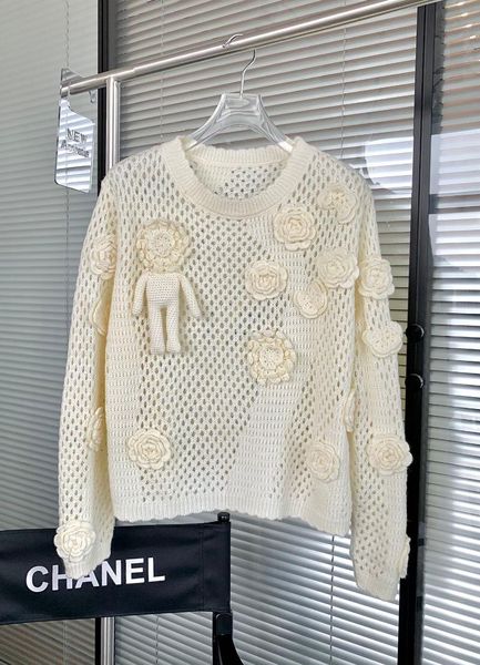 women's sweaters 2021 women fashion long-sleeved casual solid color hollow sunflower knitted sweater 0325, White;black
women's sweaters 2021 women fashion long-sleeved casual solid color hollow sunflower knitted sweater 0325, White;black