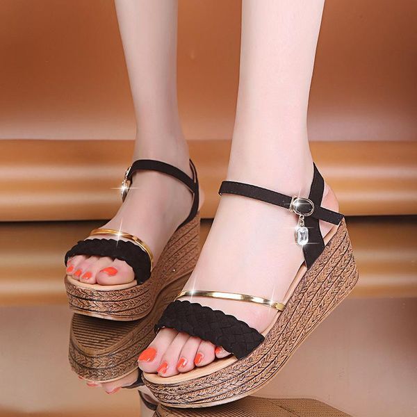 sandals high heels women summer shoes wedges bohemian flat platforms diamond beach sandles open toe fish mouth, Black
sandals high heels women summer shoes wedges bohemian flat platforms diamond beach sandles open toe fish mouth, Black