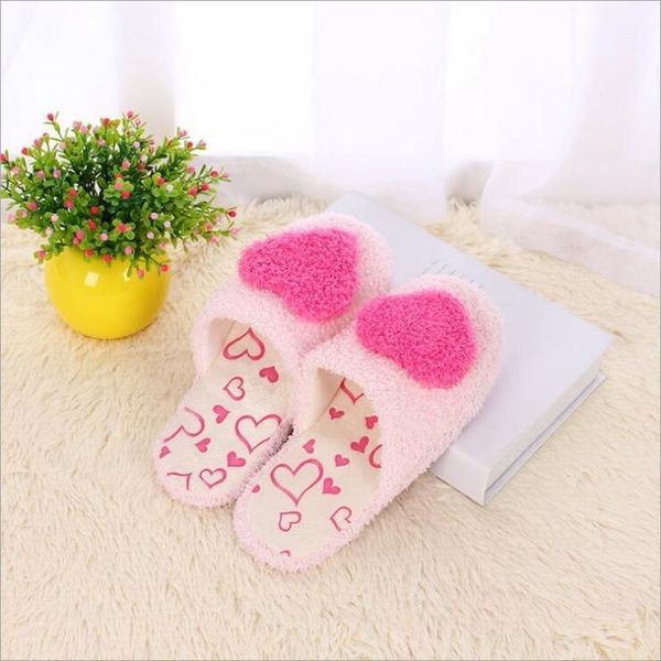womens slippers winter warm house non-slip plush shoes women home love heart-shaped bedroom cute female cotton fur slides, Black 
womens slippers winter warm house non-slip plush shoes women home love heart-shaped bedroom cute female cotton fur slides, Black
