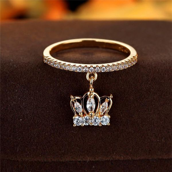 wedding rings simple female crystal crown pendant ring trendy gold silver color engagement charm zircon stone for women, Slivery;golden
wedding rings simple female crystal crown pendant ring trendy gold silver color engagement charm zircon stone for women, Slivery;golden