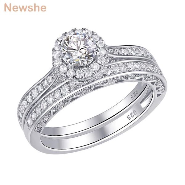 cluster rings she 2 pcs wedding ring set solid 925 sterling silver 1.6 ct round cz classic jewelry engagement for women, Golden;silver
cluster rings she 2 pcs wedding ring set solid 925 sterling silver 1.6 ct round cz classic jewelry engagement for women, Golden;silver