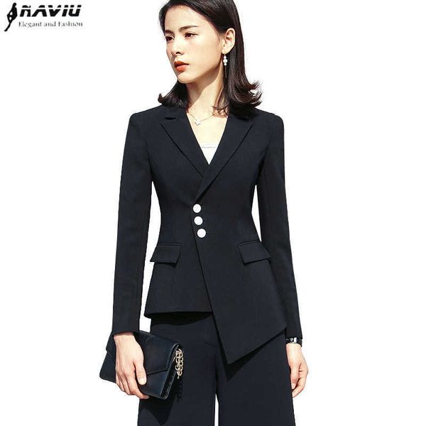 naviu spring fashion women pant suit ol slim long sleeve hem design blazer and trousers office ladies plus size work wear 210604, White;black
naviu spring fashion women pant suit ol slim long sleeve hem design blazer and trousers office ladies plus size work wear 210604, White;black