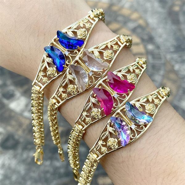link, chain high-quality luxury crystal butterfly bracelet for women rose gift, Black
link, chain high-quality luxury crystal butterfly bracelet for women rose gift, Black