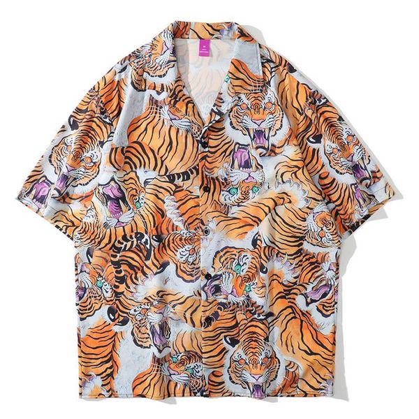 men's casual shirts 2021 arrival fashion animal chinese style printed short sleeve shirt brand clothing loose, White;black
men's casual shirts 2021 arrival fashion animal chinese style printed short sleeve shirt brand clothing loose, White;black