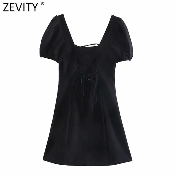 women vintage square collar backless bandage black mini dress female chic summer puff sleeve casual slim vestido ds8311 210416, Black;gray
women vintage square collar backless bandage black mini dress female chic summer puff sleeve casual slim vestido ds8311 210416, Black;gray