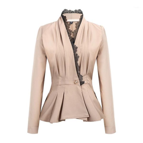 women's suits & blazers autumn winter blazer women elegant slim long sleeve plus size black female vintage office single button lace 20, White;black
women's suits & blazers autumn winter blazer women elegant slim long sleeve plus size black female vintage office single button lace 20, White;black