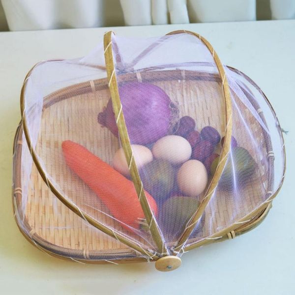 storage baskets hand-woven rectangular bamboo food serving tent basket tray mesh container with gauze cover panier de rangement
storage baskets hand-woven rectangular bamboo food serving tent basket tray mesh container with gauze cover panier de rangement