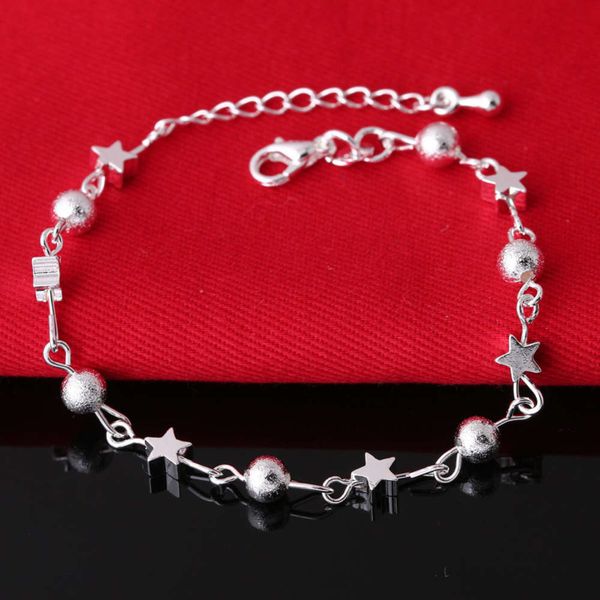 hand catenary 925 bracelet star ball silver plated women's version simple student's hand ornament for valentine's day gift, Black
hand catenary 925 bracelet star ball silver plated women's version simple student's hand ornament for valentine's day gift, Black
