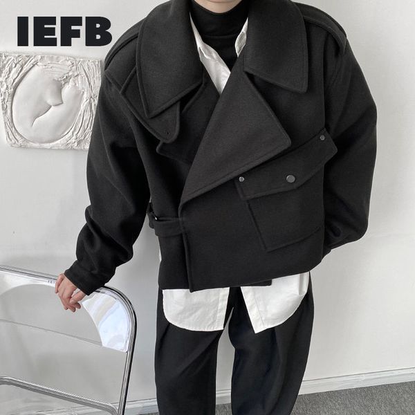 iefb men's spring and autumn punk hip hop short style woolen black jacket loose thickness oversized coat for male casual 9y4652 210524
iefb men's spring and autumn punk hip hop short style woolen black jacket loose thickness oversized coat for male casual 9y4652 210524
