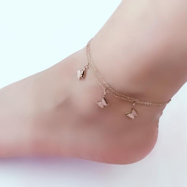anklets butterfly wind sweet lovely rose gold korean edition simple personality titanium steel mesh red lady chain, Red;blue
anklets butterfly wind sweet lovely rose gold korean edition simple personality titanium steel mesh red lady chain, Red;blue