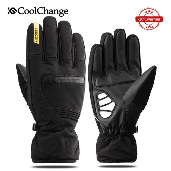 cycling gloves coolchange bicycle winter outdoor waterproof warm thermal thick long finger mtb bike men women, Black
cycling gloves coolchange bicycle winter outdoor waterproof warm thermal thick long finger mtb bike men women, Black