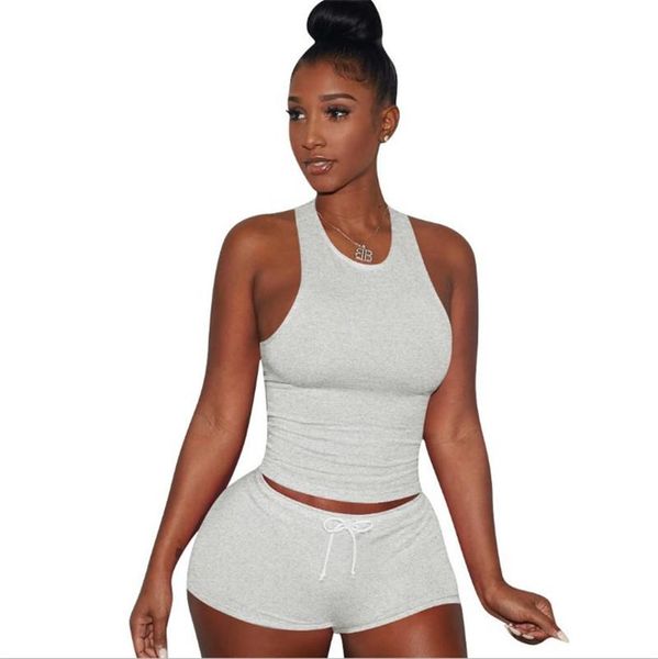 women's tracksuits sleeveless crop + pant two piece women summer skinny workout sporty sets beach casual running activewear slim outfit, Gray
women's tracksuits sleeveless crop + pant two piece women summer skinny workout sporty sets beach casual running activewear slim outfit, Gray