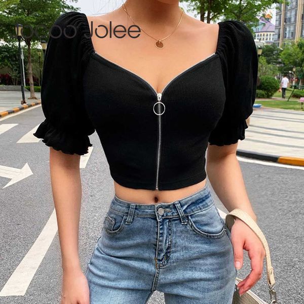 jocoo jolee women elegant short flare sleeve v neck zipper blouse t shirts casual slim cropped solid tunic clothes 210619, White
jocoo jolee women elegant short flare sleeve v neck zipper blouse t shirts casual slim cropped solid tunic clothes 210619, White