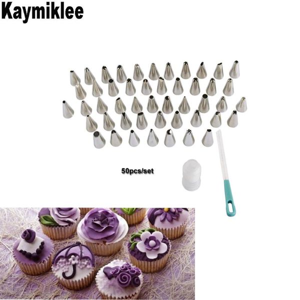 baking & pastry tools kaymiklee 50pcs/set icing piping nozzles cake tips stainless steel decorating cs027
baking & pastry tools kaymiklee 50pcs/set icing piping nozzles cake tips stainless steel decorating cs027