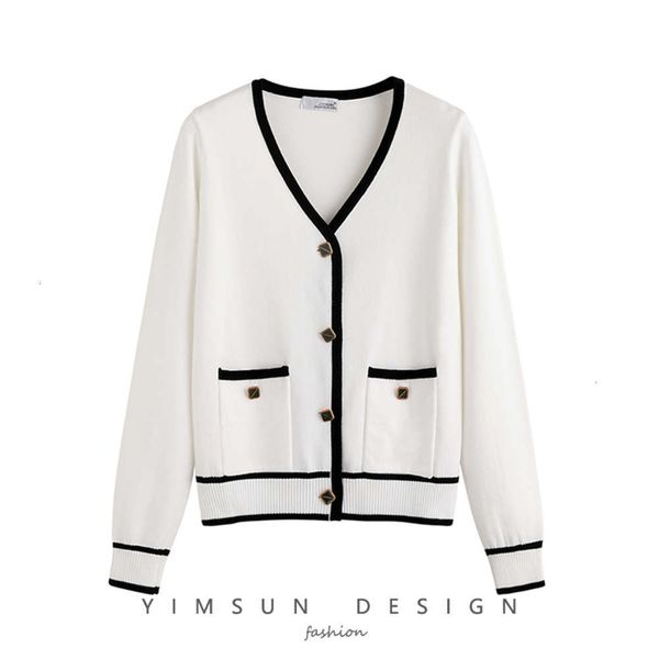 women's sweaters sweater autumn color contrast temperament small fragrance v-neck loose and versatile cardigan mt8d, White;black
women's sweaters sweater autumn color contrast temperament small fragrance v-neck loose and versatile cardigan mt8d, White;black
