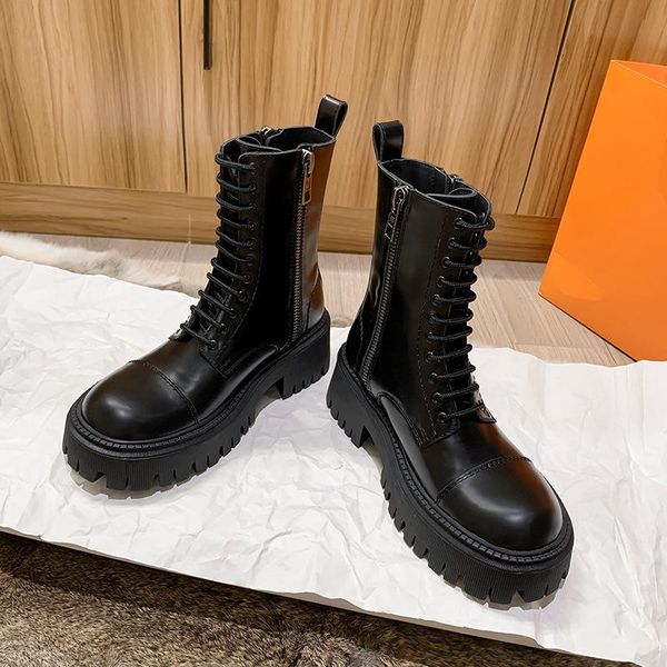 boots thick short leather heel boots, handsome, big head, women's british style, black motorcycle ins
boots thick short leather heel boots, handsome, big head, women's british style, black motorcycle ins
