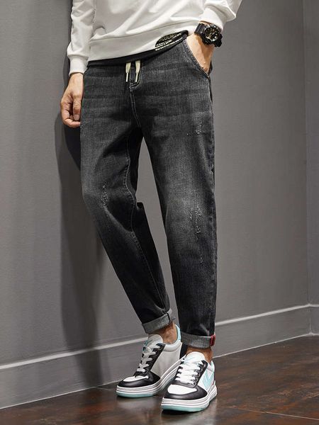 men's jeans loose fit big size fat trendy ruffian smart elastic waist washed stretch harem x3o1, Blue
men's jeans loose fit big size fat trendy ruffian smart elastic waist washed stretch harem x3o1, Blue