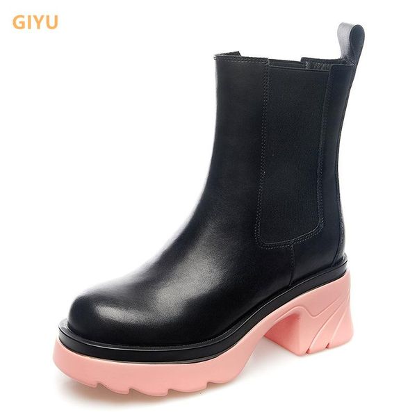 boots fashion women 2021 autumn ladies genuine leather chimney single chunky thick high heel short, Black
boots fashion women 2021 autumn ladies genuine leather chimney single chunky thick high heel short, Black