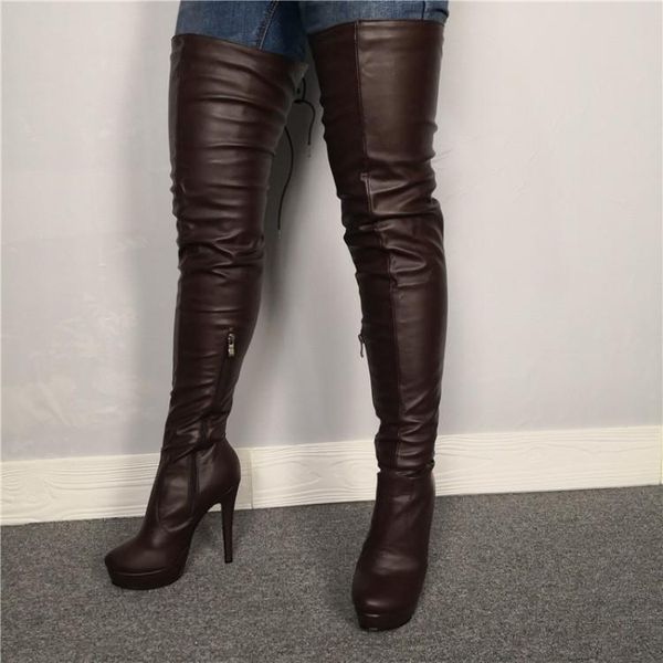 real po overknee women platform thigh high boots stiletto heels round toe party shoes woman plus us size14 15, Black
real po overknee women platform thigh high boots stiletto heels round toe party shoes woman plus us size14 15, Black