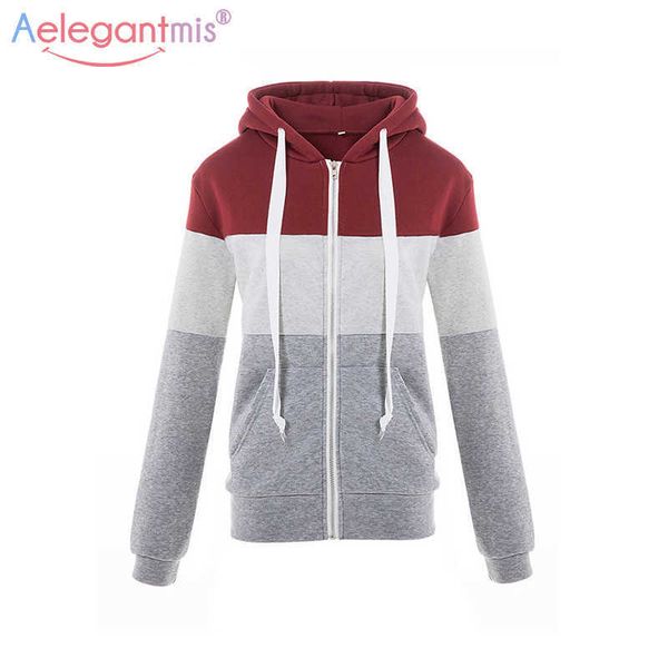 aelegantmis autumn winter women zipper hooded sweatshirt ladies fashion fleece thick hoodies long sleeve casual coat 210607, Black
aelegantmis autumn winter women zipper hooded sweatshirt ladies fashion fleece thick hoodies long sleeve casual coat 210607, Black