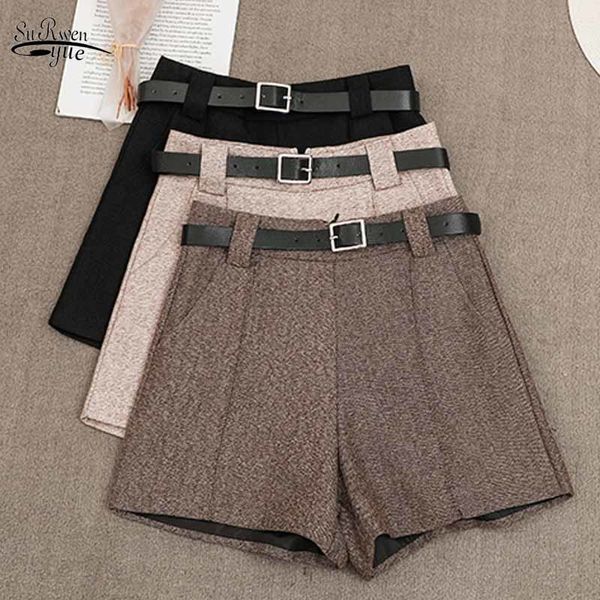 winter high waist slim a-line woolen cloth shorts women fashion casual wide leg pants with belt 11613 210508, White;black
winter high waist slim a-line woolen cloth shorts women fashion casual wide leg pants with belt 11613 210508, White;black