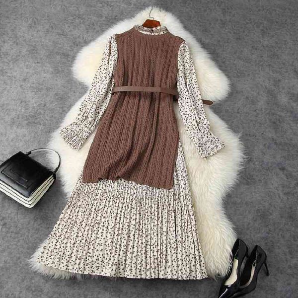 skirt korean fashion clothing sets autumn winter sweater suits ladies little floral print long sleeve +knitted vest top, White
skirt korean fashion clothing sets autumn winter sweater suits ladies little floral print long sleeve +knitted vest top, White