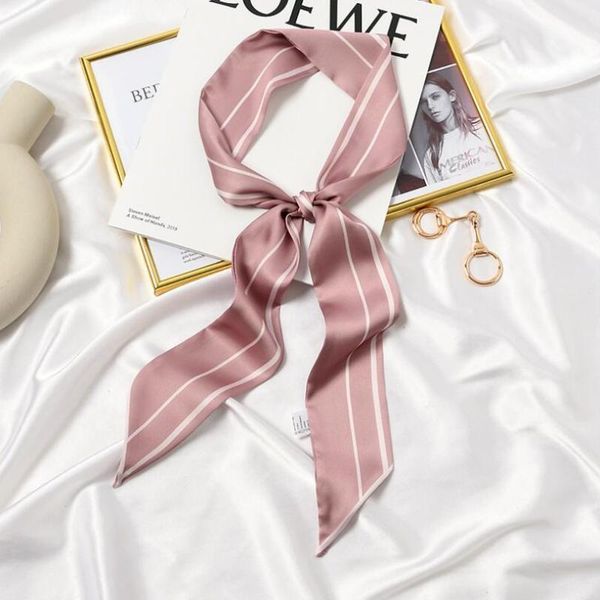 scarves 7*125cm women multifunction polyester silk scarf elegant striped prints long silky wraps headband for girls 2021, Blue;gray
scarves 7*125cm women multifunction polyester silk scarf elegant striped prints long silky wraps headband for girls 2021, Blue;gray