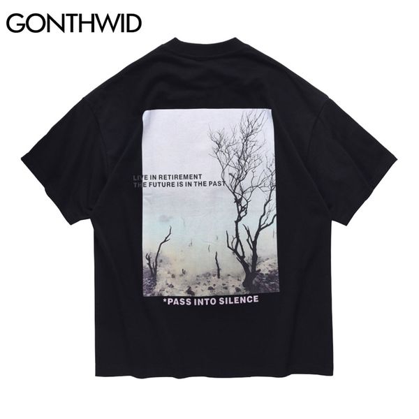 short sleeve tees men harajuku punk rock gothic landscape tree print t-shirts casual streetwear hip hop loose male 210602, White;black
short sleeve tees men harajuku punk rock gothic landscape tree print t-shirts casual streetwear hip hop loose male 210602, White;black