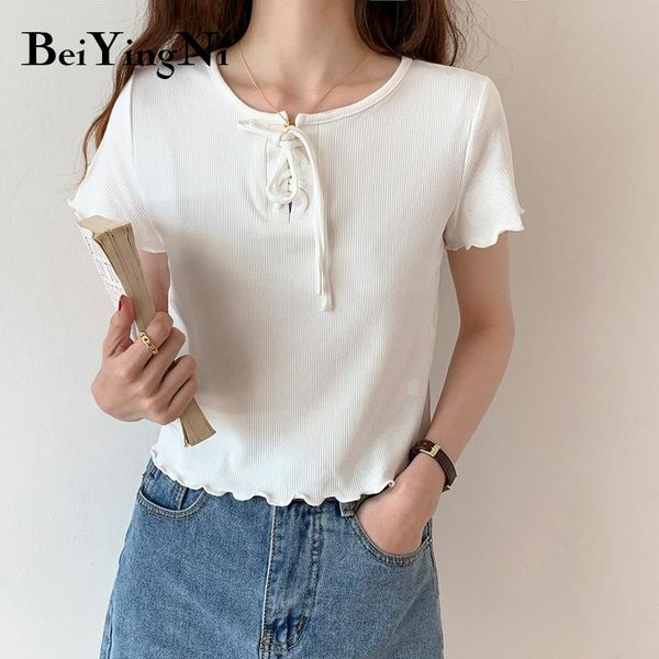 women's t-shirt beiyingni simple sweet white tshirts womens slim casual harajuku high street student tshirt female lace-up black t shir
women's t-shirt beiyingni simple sweet white tshirts womens slim casual harajuku high street student tshirt female lace-up black t shir