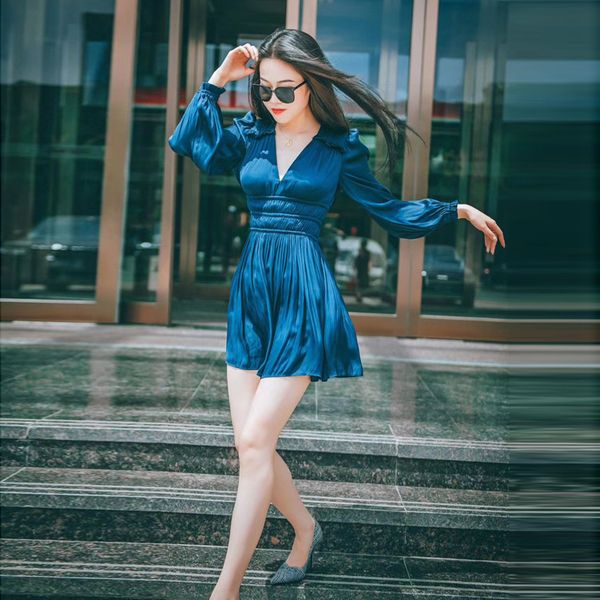 dsigners french elegant maje fall winter new women's vneck bubble sleeve waist dress mfpro, White;black
dsigners french elegant maje fall winter new women's vneck bubble sleeve waist dress mfpro, White;black