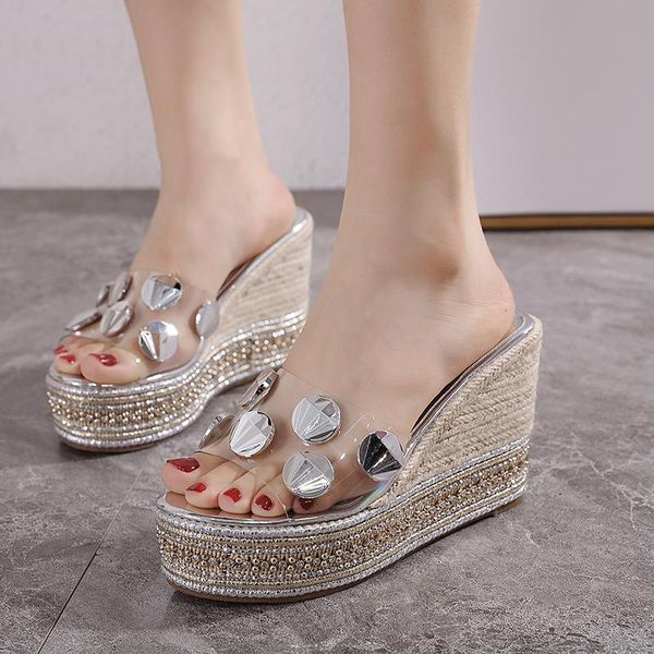 slippers 10cm super high heel ladies sandals summer non-slip inner heightening thick bottom platform shoes fashion fish mouth, Black
slippers 10cm super high heel ladies sandals summer non-slip inner heightening thick bottom platform shoes fashion fish mouth, Black