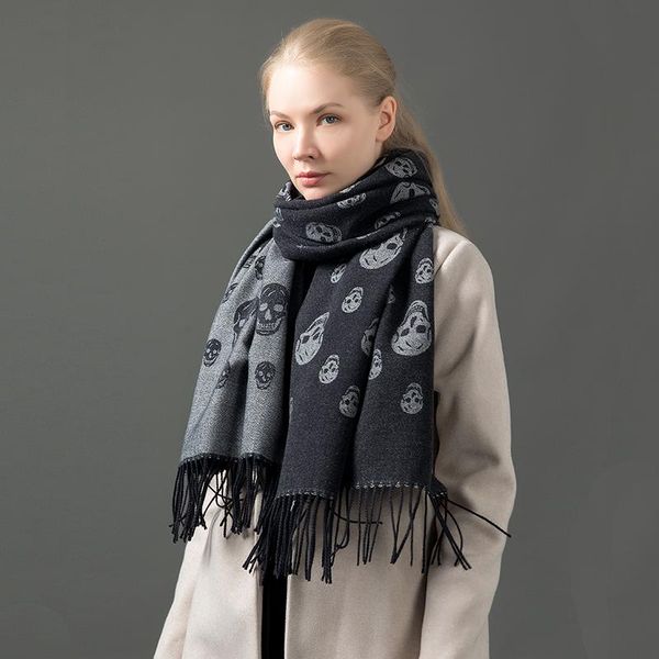 scarves 2021 luxury skull cashmere scarf women and men winter thick shawl wrap turban holiday gift, Blue;gray
scarves 2021 luxury skull cashmere scarf women and men winter thick shawl wrap turban holiday gift, Blue;gray