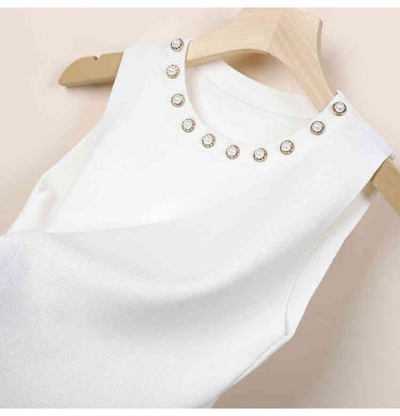 women's sweaters pearls beading white knitted tank women summer elegant modis o-neck sleeveless black 2bzm, White;black
women's sweaters pearls beading white knitted tank women summer elegant modis o-neck sleeveless black 2bzm, White;black