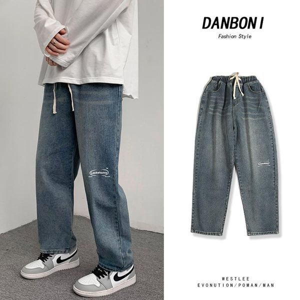men's jeans classic vibe style elastic waist straight trend loose oversized retro wide-leg mopping pants hip-hop fashion, Blue
men's jeans classic vibe style elastic waist straight trend loose oversized retro wide-leg mopping pants hip-hop fashion, Blue