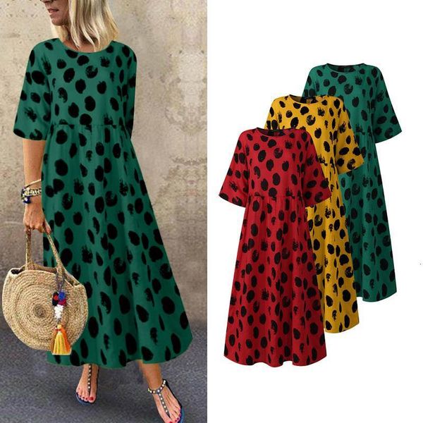 party dresses women's summer maxi dress print sundress zanzea vintage polka dot half sleeve long vestidos female pleated robe over, White;black
party dresses women's summer maxi dress print sundress zanzea vintage polka dot half sleeve long vestidos female pleated robe over, White;black