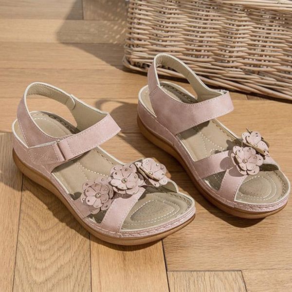 women flower wedge sandals ladies sewing hook and loop casual mid heels female fashion shoes pu leather slippers, Black
women flower wedge sandals ladies sewing hook and loop casual mid heels female fashion shoes pu leather slippers, Black