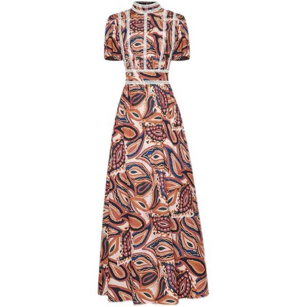 fashion women's vintage stand-up collar short sleevebohemian printed patchwork white lace maxi long dress 210526, Black;gray
fashion women's vintage stand-up collar short sleevebohemian printed patchwork white lace maxi long dress 210526, Black;gray