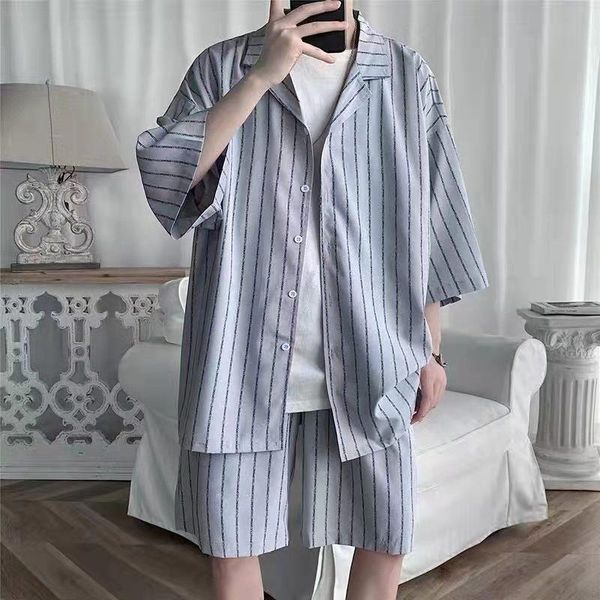 men's tracksuits summer thin hong kong fashion contracted seven minute sleeves suit loose shorts jacket, Gray
men's tracksuits summer thin hong kong fashion contracted seven minute sleeves suit loose shorts jacket, Gray
