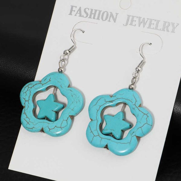 women's stars and flowers tibetan silver turquoise charm earrings gstqe030 fashion gift national style women diy earring, Golden
women's stars and flowers tibetan silver turquoise charm earrings gstqe030 fashion gift national style women diy earring, Golden