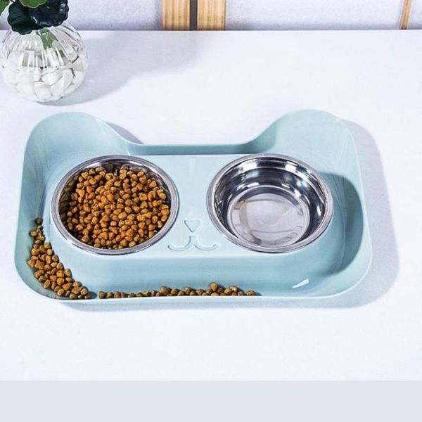 

cat bowls & feeders durable double stainless steel dog with non-spill non-skid design for pet food and water feeding bowl