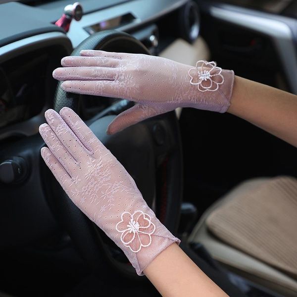 five fingers gloves sunscreen lace mesh women summer spring touch screen anti uv slip resistant driving breathable guantes, Blue;gray
five fingers gloves sunscreen lace mesh women summer spring touch screen anti uv slip resistant driving breathable guantes, Blue;gray