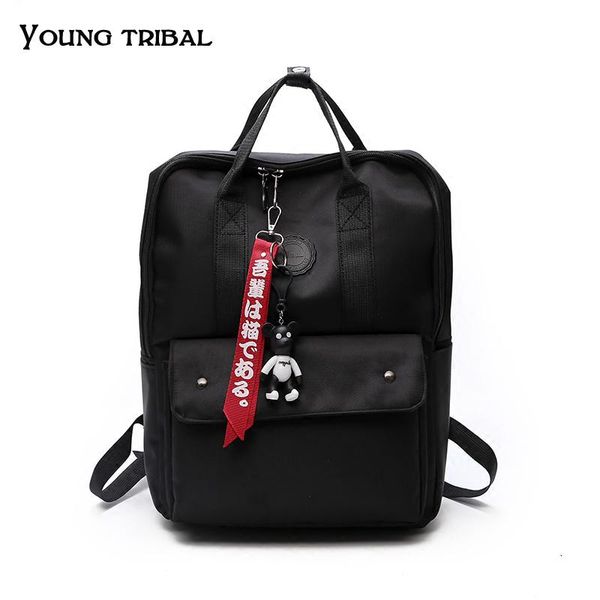 backpack men's waterproof japanese harajuku style simple college girl's schoolbag, pure color nylon leisure shoulder bag black
backpack men's waterproof japanese harajuku style simple college girl's schoolbag, pure color nylon leisure shoulder bag black