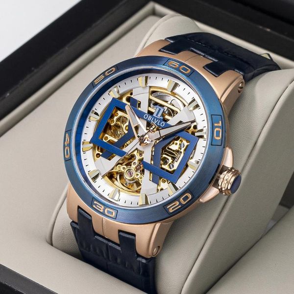 wristwatches oblvlo 2021 design rose gold automatic mechanical watches skeleton dial leather strap sapphire glass waterproof, Slivery;brown
wristwatches oblvlo 2021 design rose gold automatic mechanical watches skeleton dial leather strap sapphire glass waterproof, Slivery;brown