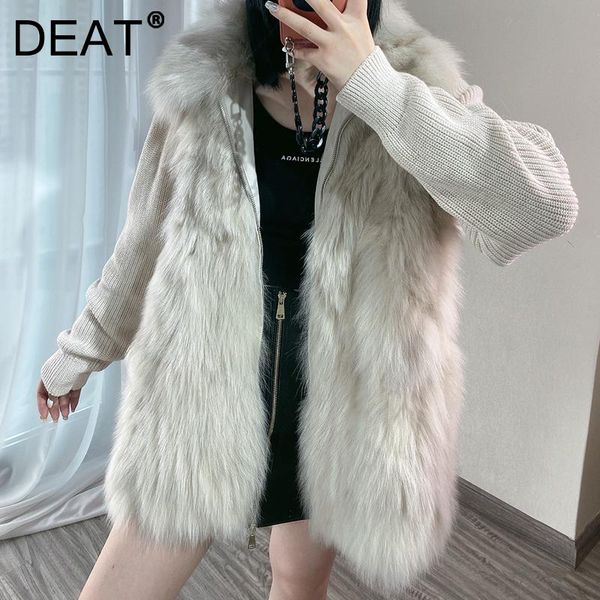 women's fur & faux deat korean fashion chic loose long sleeve spliced women detachable two-piece parka coat tide winter 2021 19d4651, Black
women's fur & faux deat korean fashion chic loose long sleeve spliced women detachable two-piece parka coat tide winter 2021 19d4651, Black