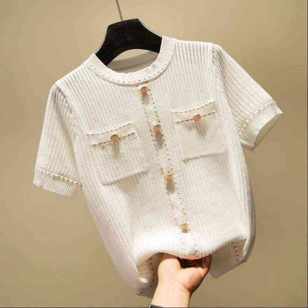 womens sweater korean elegant short sleeve women thin knitted pullover hollow out patchwork sweaters white summer arrival, White;black
womens sweater korean elegant short sleeve women thin knitted pullover hollow out patchwork sweaters white summer arrival, White;black