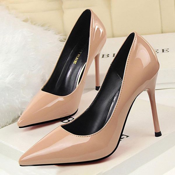 dress shoes bigtree patent leather woman pumps silver wedding high heels women fashion party, Black
dress shoes bigtree patent leather woman pumps silver wedding high heels women fashion party, Black