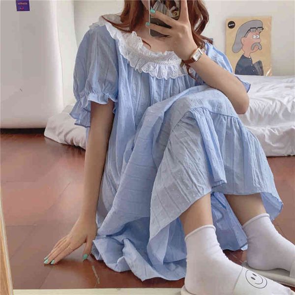 casual dresses summer retro lace sweet patchwork pajamas sleep soft 2021 solid sleepwear women home chic loose vintage fopv, Black;gray
casual dresses summer retro lace sweet patchwork pajamas sleep soft 2021 solid sleepwear women home chic loose vintage fopv, Black;gray
