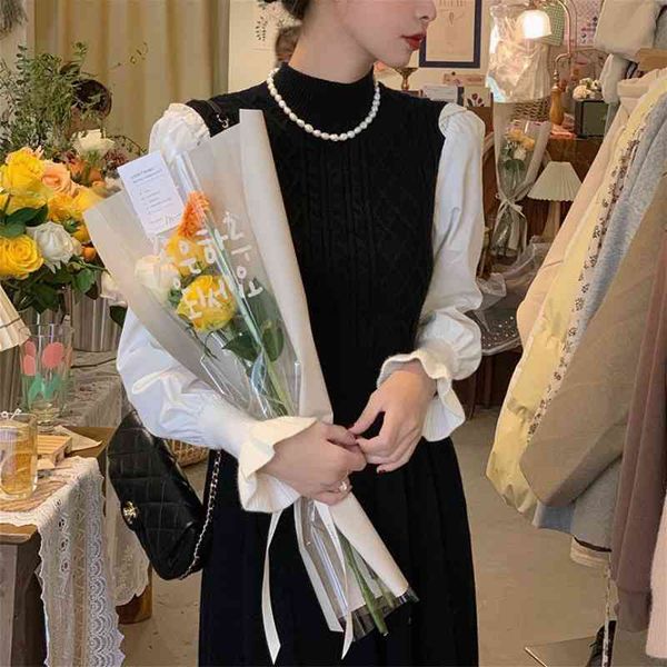 dresses winter knitted one-piece korean petal sleeve turtleneck sweater women elegant vintage party knit dress female, Black;gray
dresses winter knitted one-piece korean petal sleeve turtleneck sweater women elegant vintage party knit dress female, Black;gray